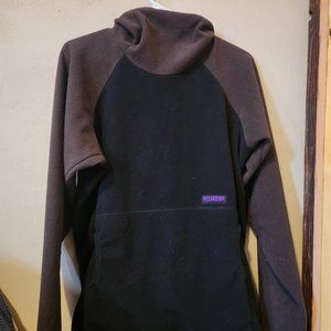 Melanzana wind pro hoodie - men's small - black/brown